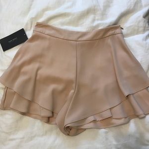 Zara Blush Ruffle Shorts